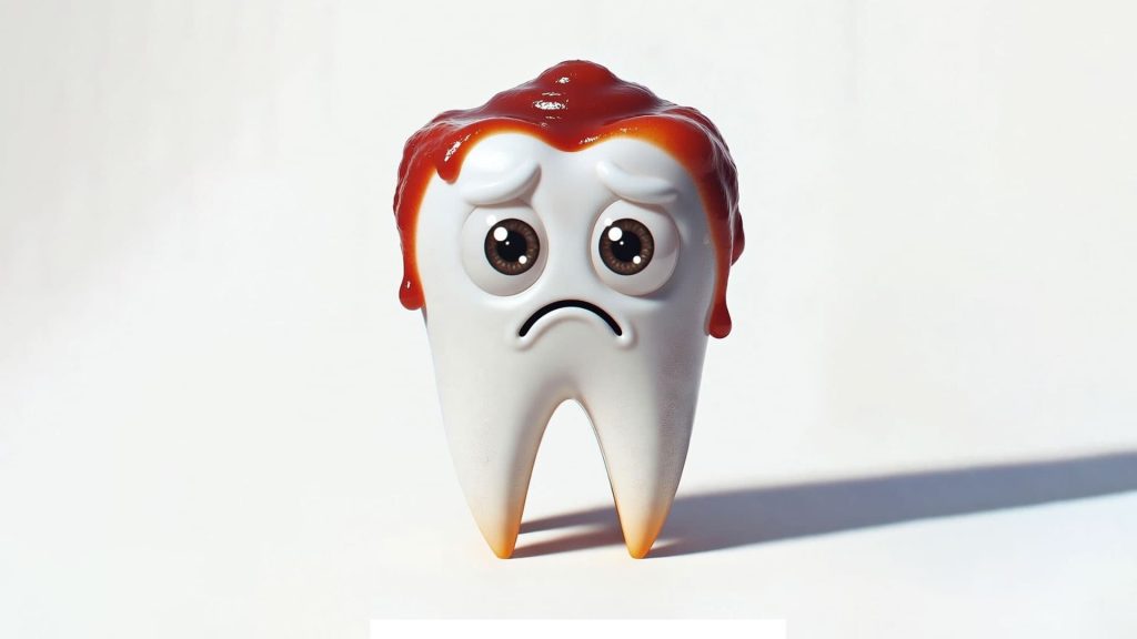 تأثیر سس کچاپ روی دندان